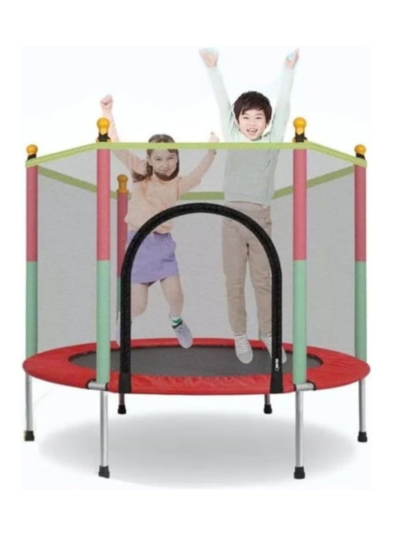 Kids Fitness And Fun At Home Indoor Trampoline Kids Adult Bouncer Baby Jumper Children Bouncers Guardrail Fitness Thick Spring Anti-Skid Shock Absorption - Toddler Outdoor Safety Enclosure Net Basketball Hoop Baby Toys