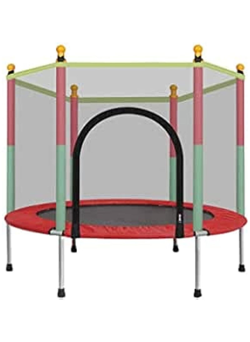 Kids Fitness And Fun At Home Indoor Trampoline Kids Adult Bouncer Baby Jumper Children Bouncers Guardrail Fitness Thick Spring Anti-Skid Shock Absorption - Toddler Outdoor Safety Enclosure Net Basketball Hoop Baby Toys