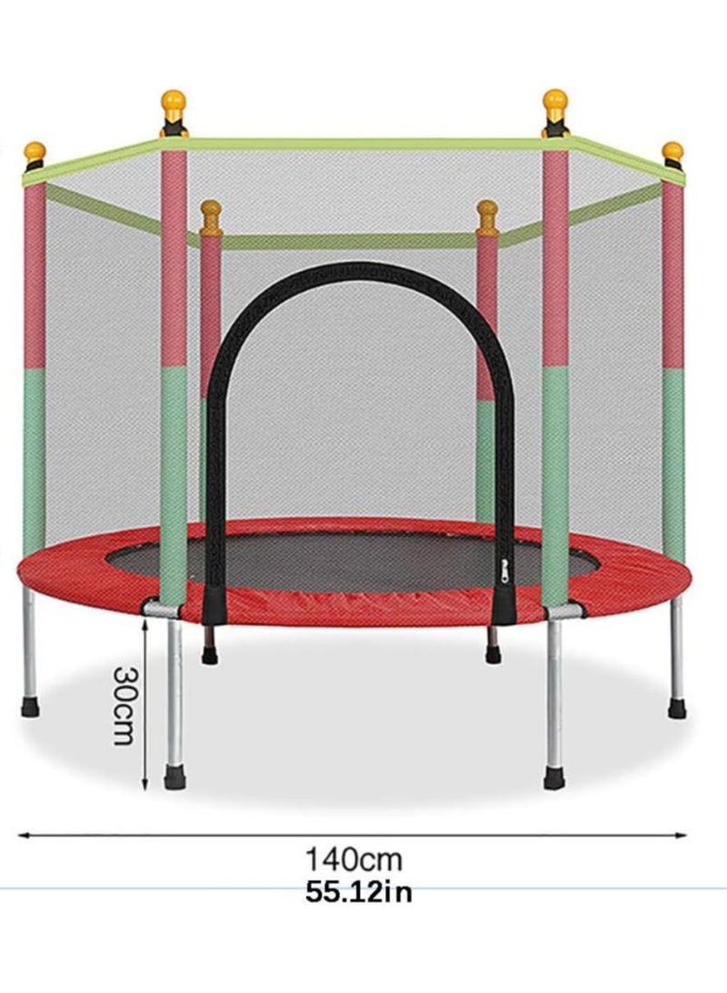 Kids Fitness And Fun At Home Indoor Trampoline Kids Adult Bouncer Baby Jumper Children Bouncers Guardrail Fitness Thick Spring Anti-Skid Shock Absorption - Toddler Outdoor Safety Enclosure Net Basketball Hoop Baby Toys