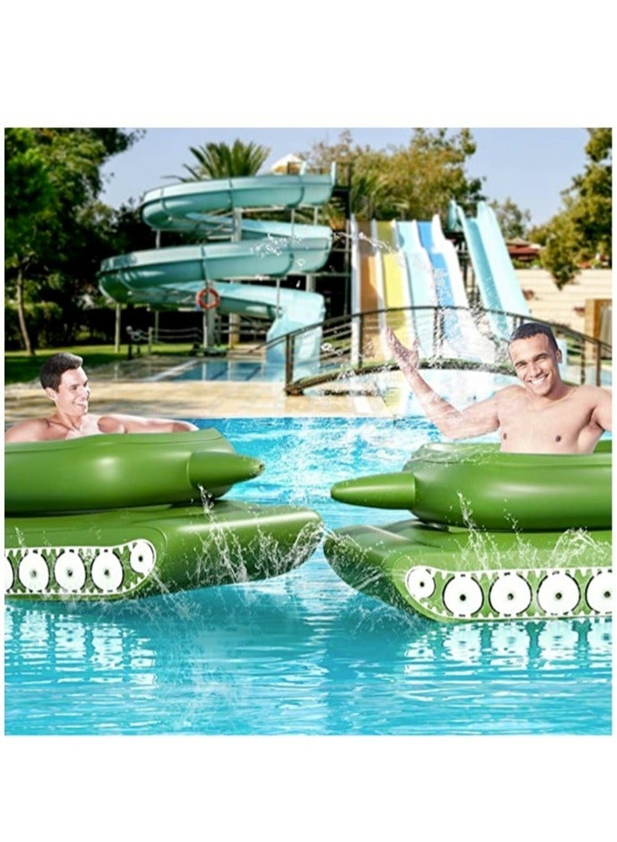 Inflatable Pool Floats Pool Floaties with Water Squirt Gun Inflatable Tank Float with Cannon for Kids and Adults Giant Inflatable Pool Floats for Adults