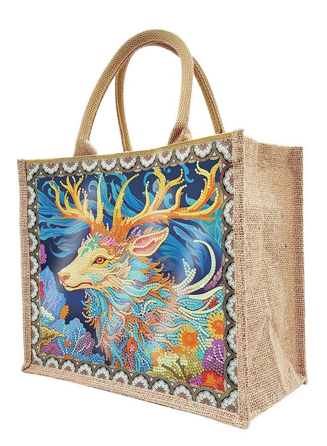 Fawn Design Tote Bag Woven Knitted