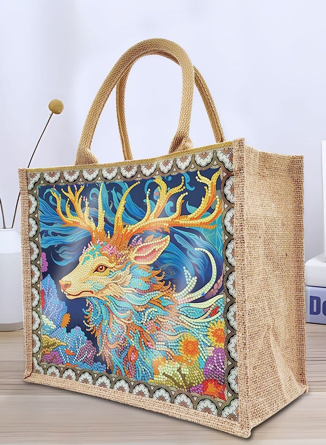 Fawn Design Tote Bag Woven Knitted