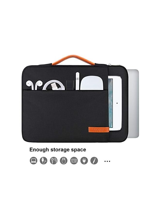 360° Protective Laptop Sleeve Case for 16 inch New MacBook Pro M3 Pro/Max M2 M1 Pro/Max A2991 A2780 A2485 A2141 2023-2019, 15 inch Surface Laptop 5/4/3/2/1 Computer Bag Water Resistant, Black