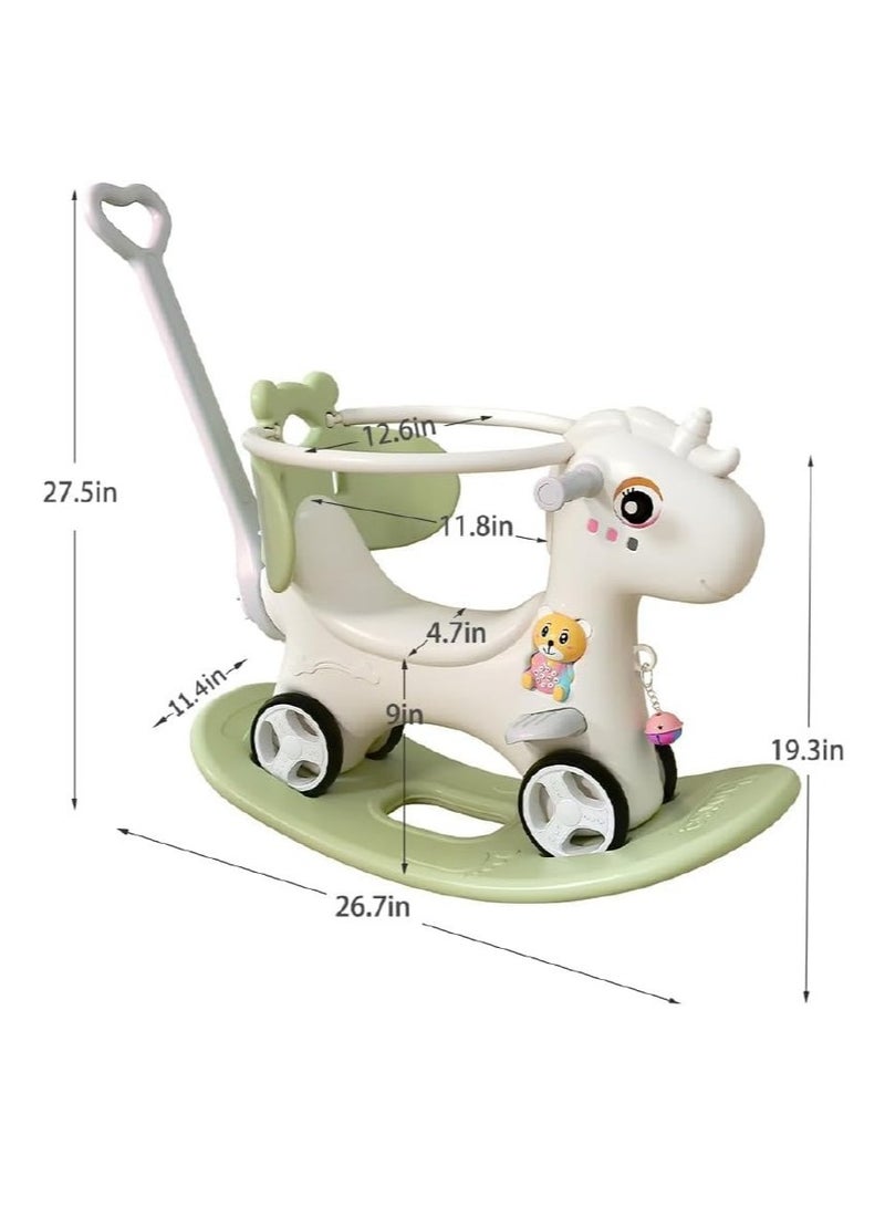 Horse Rocking Horse Riding On Toys for Toddler Two-in-one Roller Coaster Multi-function Toy 1-4 Years