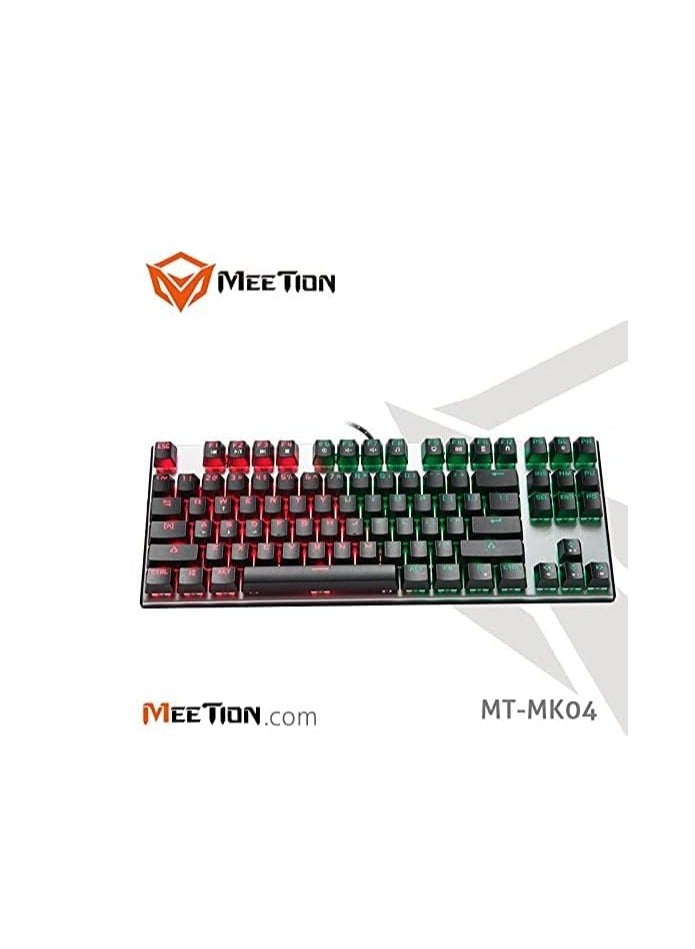 Meetion TKL RGB Backlit Multimedia Blue Switch Mechanical Gaming Keyboard MK04