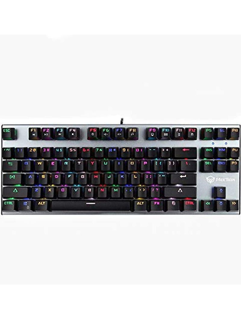 Meetion TKL RGB Backlit Multimedia Blue Switch Mechanical Gaming Keyboard MK04