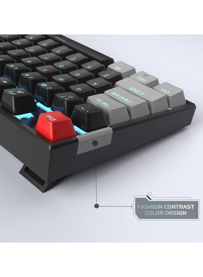 75% Mechanical Gaming Keyboard (Black Grey/Red Switch)