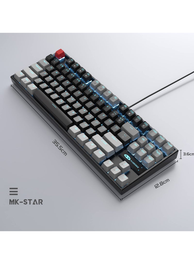 75% Mechanical Gaming Keyboard (Black Grey/Red Switch)