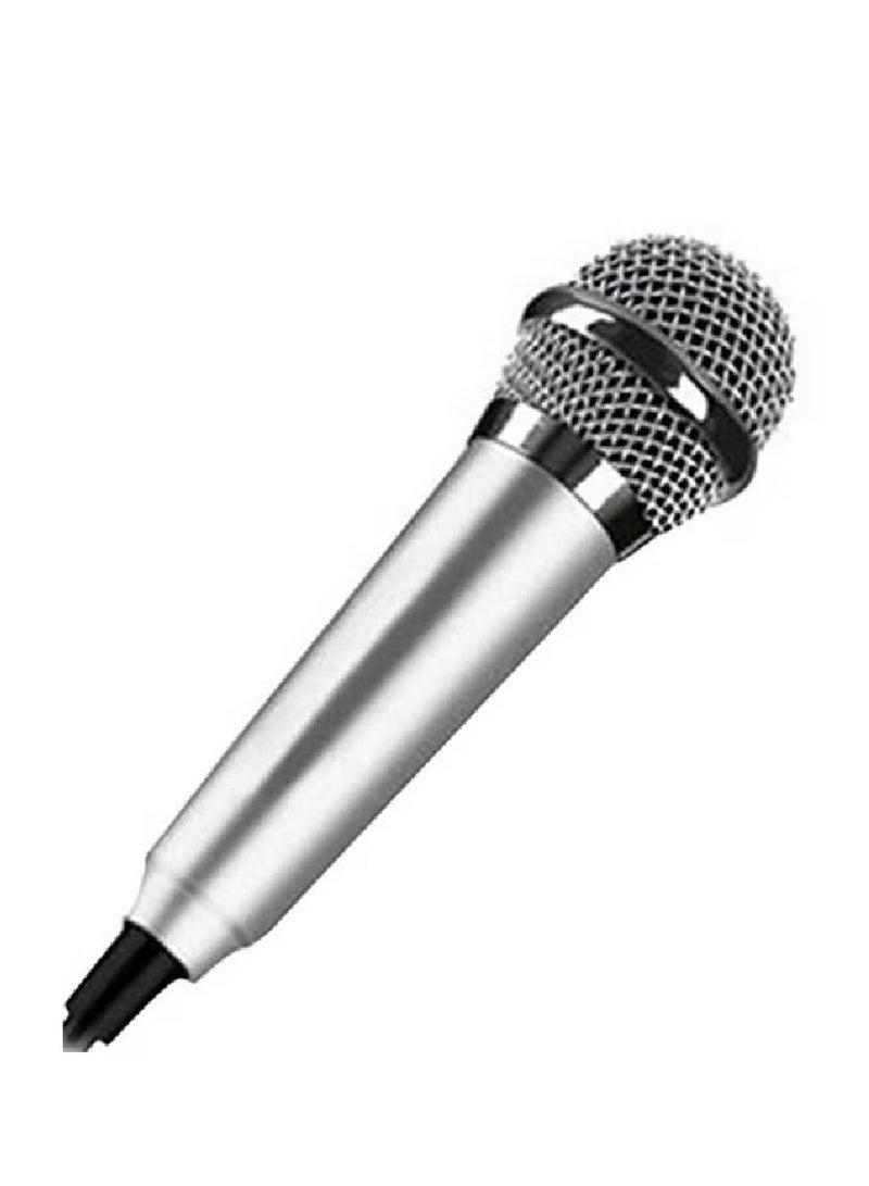 Portable Mini 3.5mm Microphone For Silver