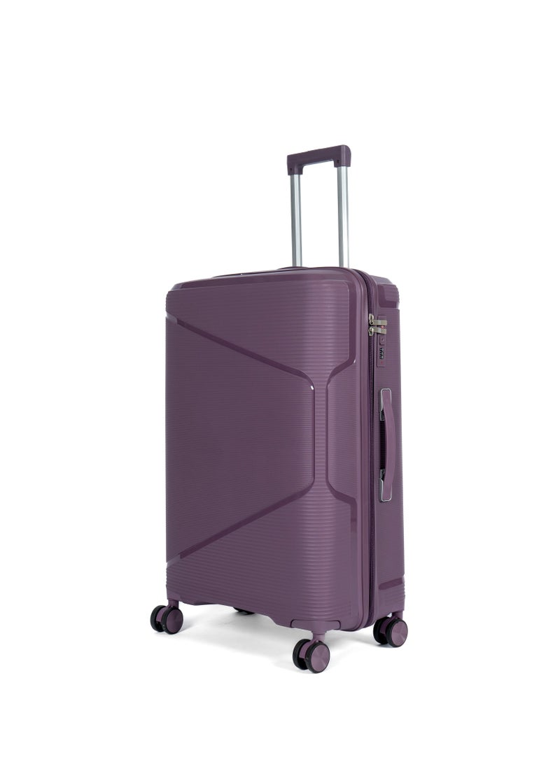 Unbreakable Travel Luggage Set with Hand Carry Trolley and Suitcases Featuring Double Spinner Wheels