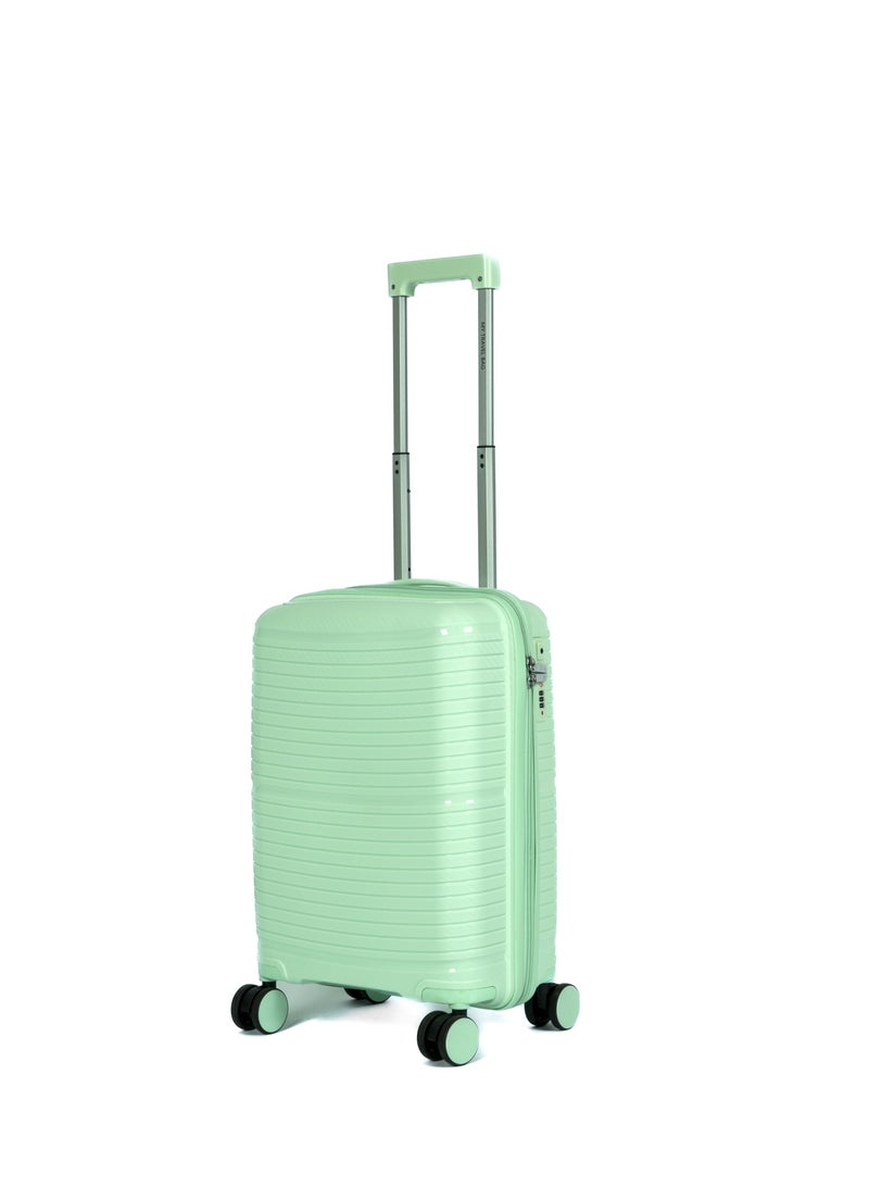 Unbreakable Travel Luggage Set with Hand Carry Trolley and Suitcases Featuring Double Spinner Wheels