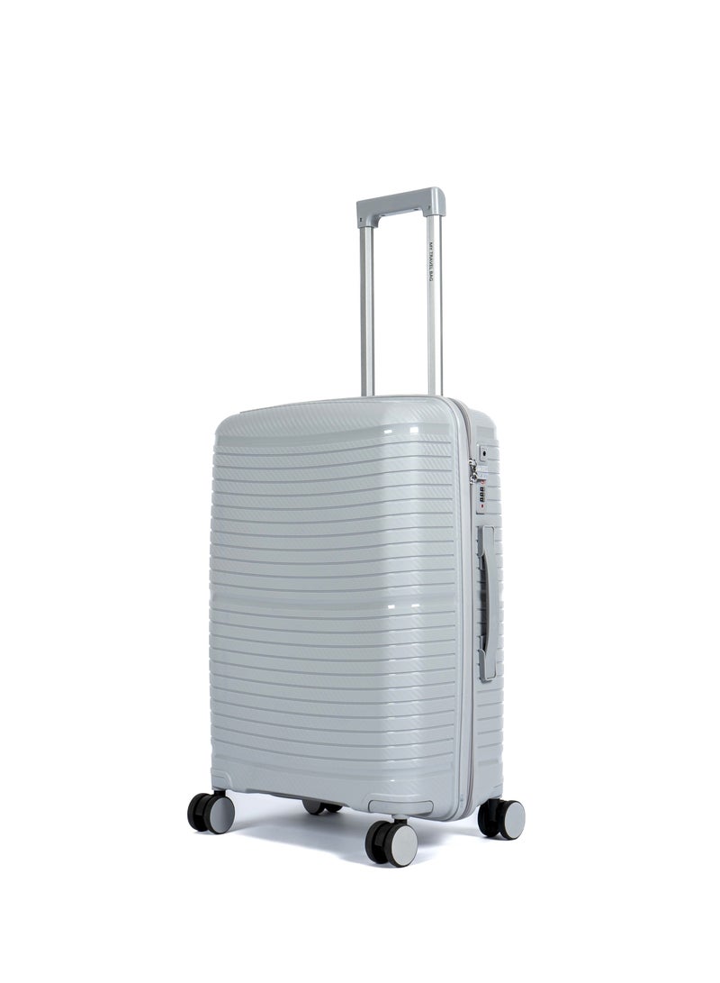 Unbreakable Travel Luggage Set with Hand Carry Trolley and Suitcases Featuring Double Spinner Wheels