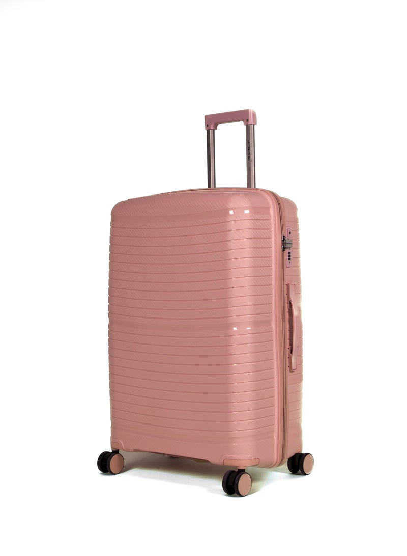 Unbreakable Travel Luggage Set with Hand Carry Trolley and Suitcases Featuring Double Spinner Wheels