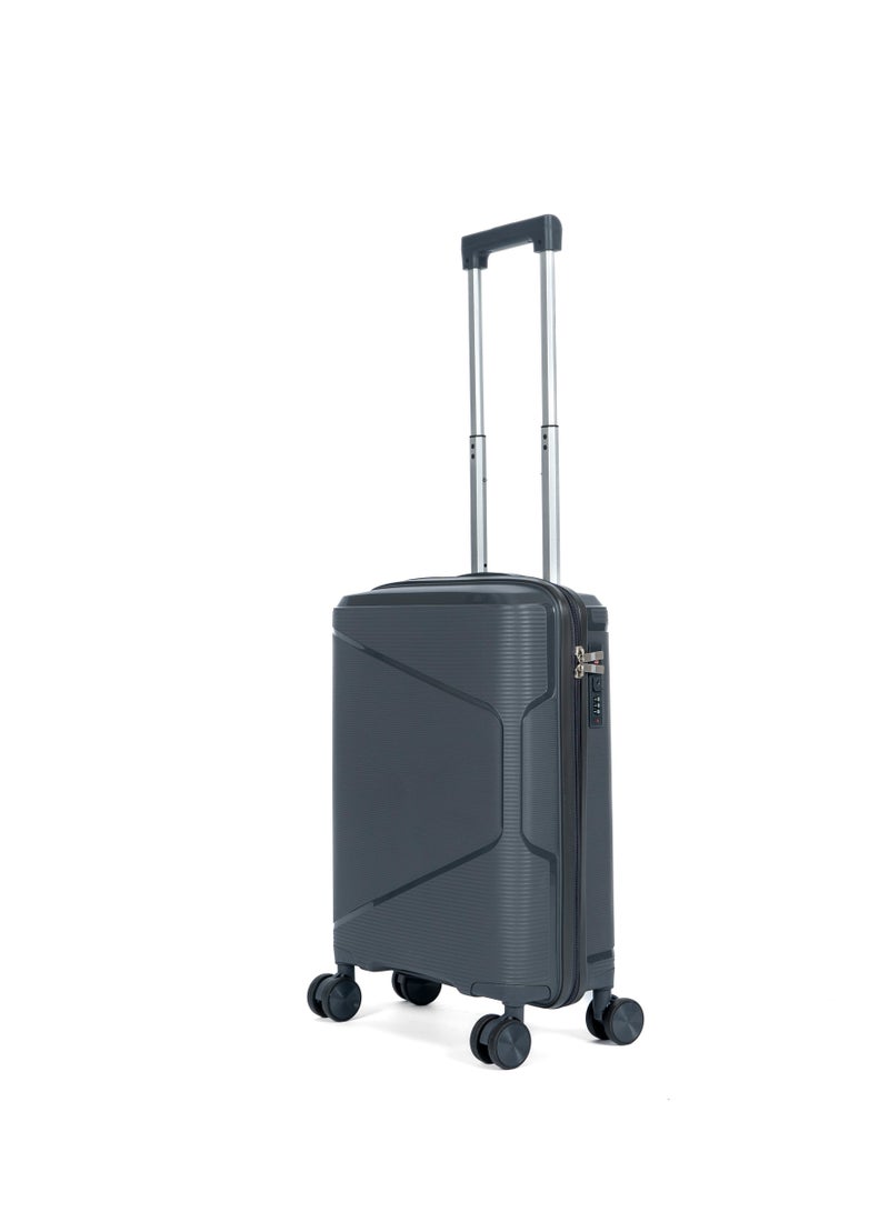 Unbreakable Travel Luggage Set with Hand Carry Trolley and Suitcases Featuring Double Spinner Wheels