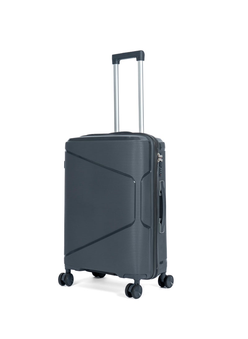 Unbreakable Travel Luggage Set with Hand Carry Trolley and Suitcases Featuring Double Spinner Wheels