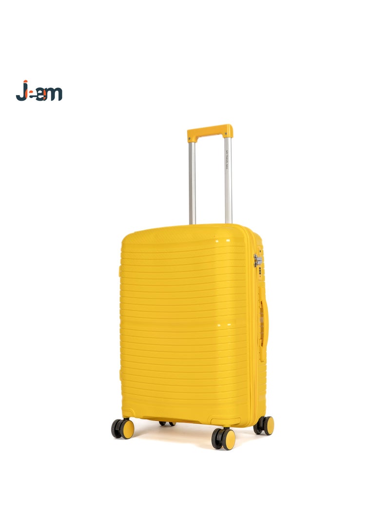 Unbreakable Travel Luggage Set with Hand Carry Trolley and Suitcases Featuring Double Spinner Wheels