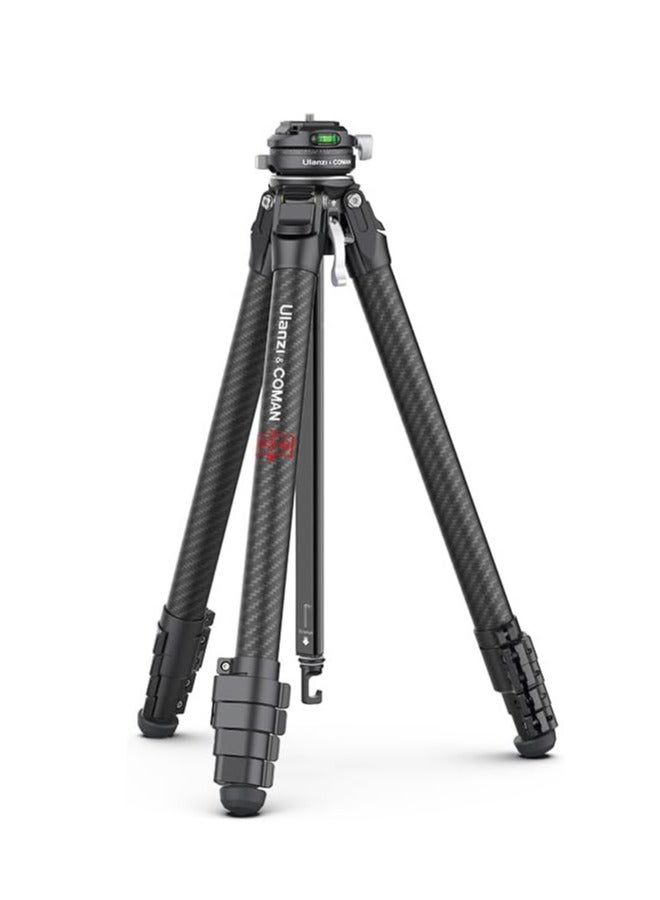 Ulanzi Zero F38 Carbon Tripod Travel 3 Way Head Camera Lightweight 5 Levels of Telescop F38 Quick Shoe Included Compatible with Arca Switzerland 1.5 inches (38 mm) Standard Smartphone