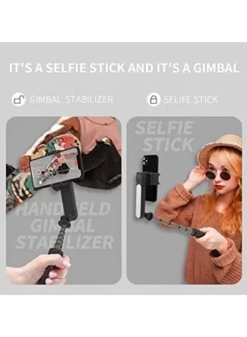 Foldable Mini Handheld Selfie Stick Tripod Smartphone 1-Axis Gimbal Stabilizer With Multifunctional Remote 360°Automatic Rotation For iPhone And Android