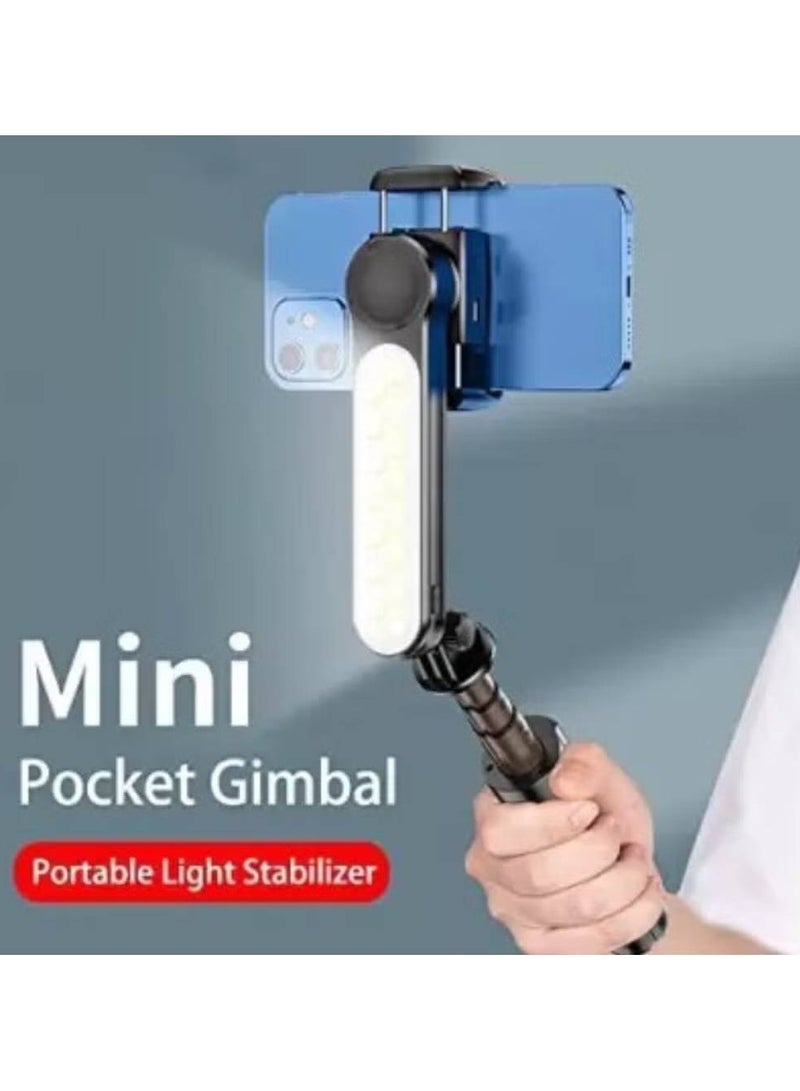 Foldable Mini Handheld Selfie Stick Tripod Smartphone 1-Axis Gimbal Stabilizer With Multifunctional Remote 360°Automatic Rotation For iPhone And Android