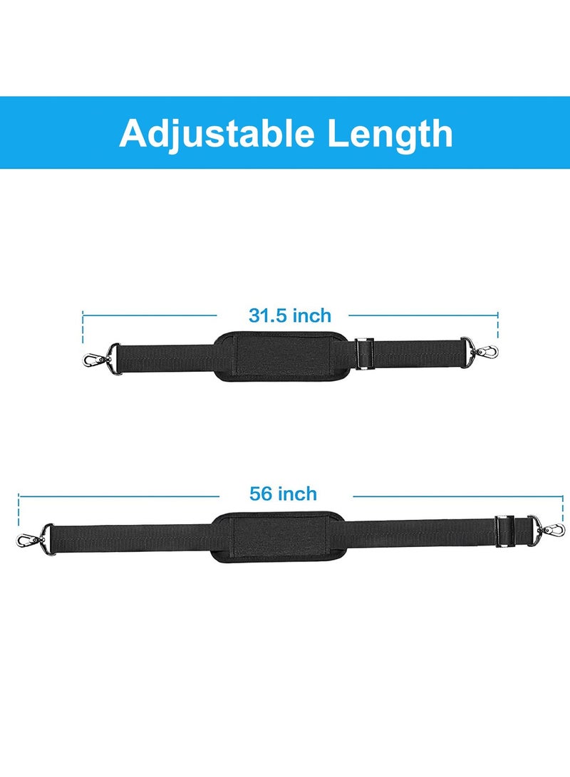 56 inch Shoulder Strap, Adjustable Thick Soft Universal Replacement Non-Slip Fit Padded with Metal Swivel Hooks for Laptop Shoulder Bag/Laptop Messenger Bag/Crossbody Bag