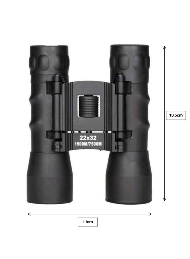 High Quality 22x32 Zoom Travel Outdoor Folding Binoculars Telescope Sight Range 1500 m / 7500 m