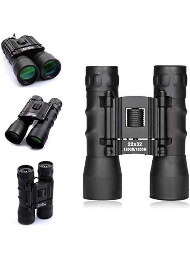 High Quality 22x32 Zoom Travel Outdoor Folding Binoculars Telescope Sight Range 1500 m / 7500 m