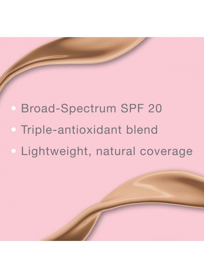 Neutrogena Healthy Skin Liquid Makeup Foundation, Broad Spectrum SPF 20 Sunscreen, Lightweight & Flawless Coverage Foundation with Antioxidant Vitamin E & Feverfew, Natural Tan, 1 fl. oz