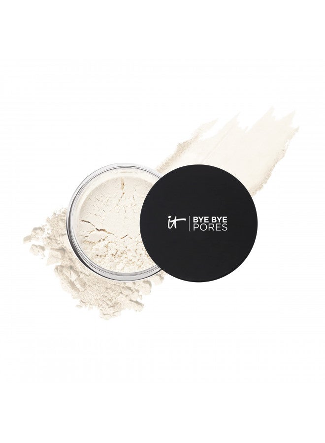 IT Cosmetics Bye Bye Pores - Poreless Finish Airbrush Powder - Universal Translucent Shade - Contains Anti-Aging Peptides, Silk, Hydrolyzed Collagen & Antioxidants - 0.23 oz