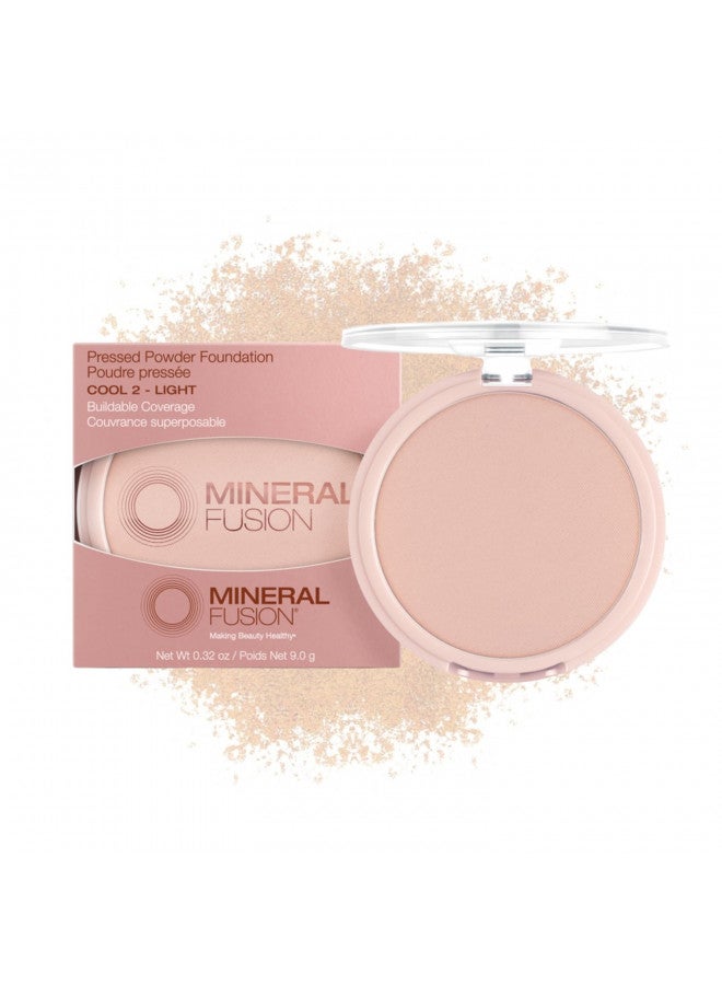 Mineral Fusion Pressed Powder Foundation, Cool 2, 0.32 Ounce (Pack of 1) Packaging May Vary