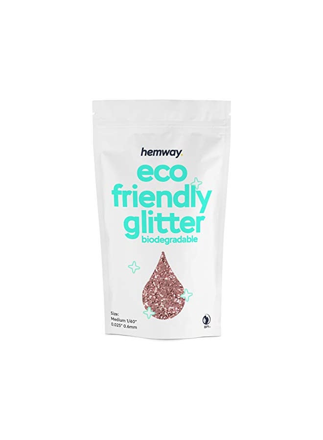 Hemway Eco Friendly Biodegradable Glitter 100g / 3.5oz Bio Cosmetic Safe Sparkle Vegan for Face, Eyeshadow, Body, Hair, Nail and Festival Makeup, Craft - Chunky (1/40