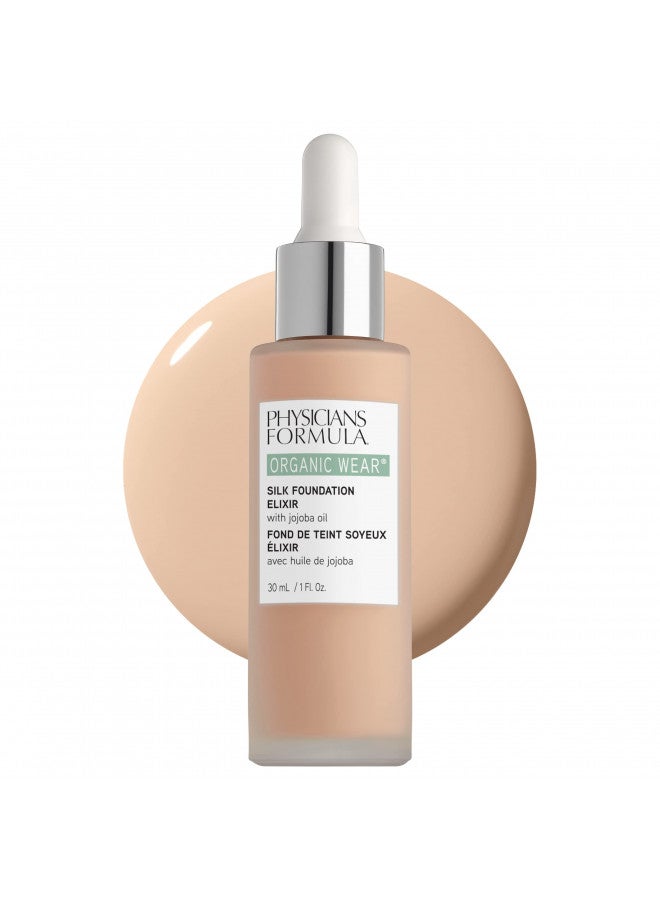 Physicians Formula Organic Wear All Natural Liquid Foundation Elixir Fair, Full Coverage | Dermatologist Tested, Clinicially Tested, 01 - Fair