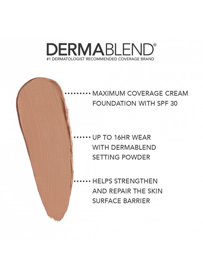 Dermablend Cover Creme High Coverage Foundation with SPF 30, 65W Golden Bronze, 1 Oz.