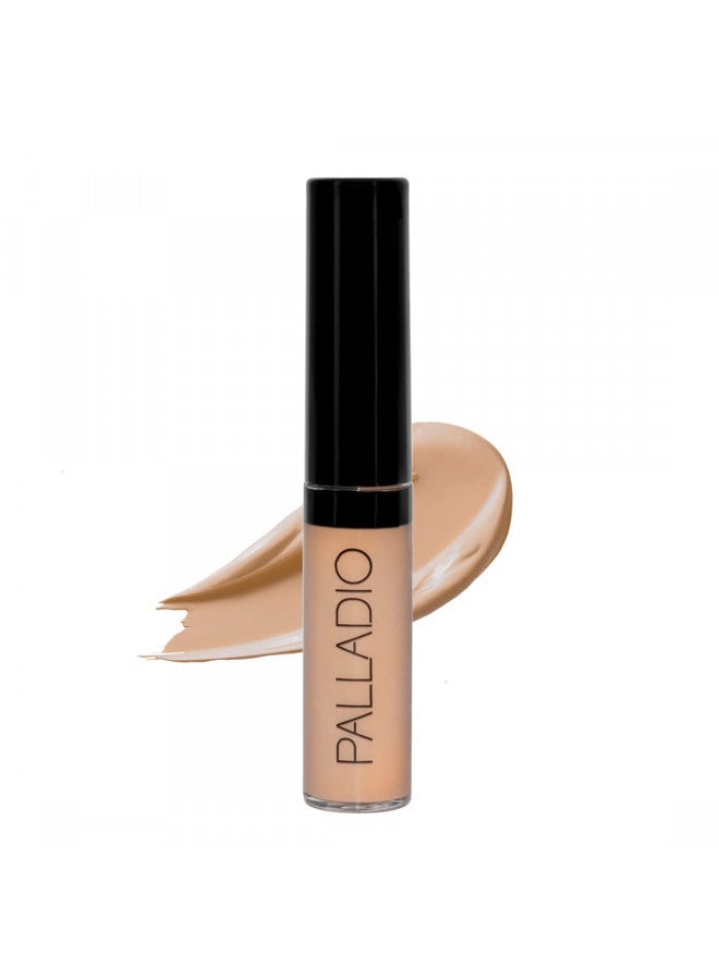 Palladio Liquid Concealer, Medium Coverage, Lightweight and Buildable Formula for Seamless Coverage, Conceals Imperfections, Brightens Skin, and Lasts All Day, Honey