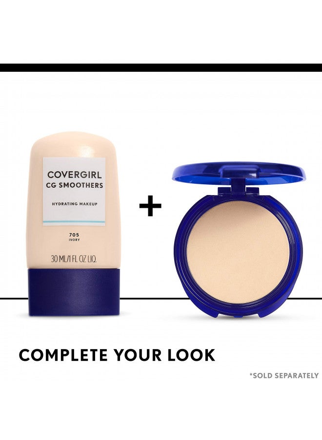 COVERGIRL Smoothers Pressed Powder, Translucent Medium 715, 0.32 Ounce (Packaging May Vary) Powder Makeup with Chamomile