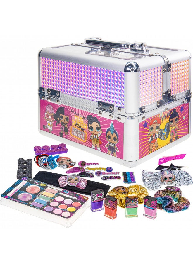 L.O.L Surprise! Townley Girl Train Case Cosmetic Makeup Set Includes Lip Gloss, Eye Shimmer, Nail Polish, Hair Accessories & More! for Kids Girls, Ages 3+ Perfect for Parties, Sleepovers & Makeovers