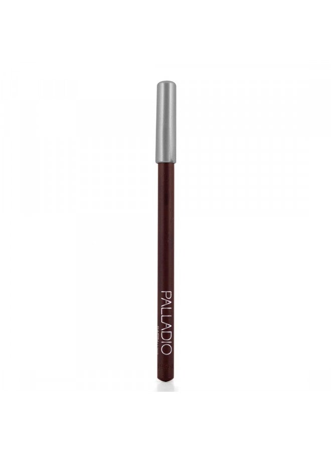 Palladio Lip Liner Pencil, Wooden, Firm yet Smooth, Contour and Line with Ease, Perfectly Outlined Lips, Comfortable, Hydrating, Moisturizing, Rich Pigmented Color, Long Lasting, Raisin