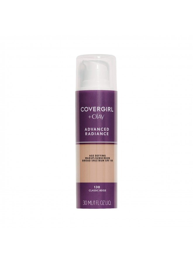 COVERGIRL Advanced Radiance Age Defying Foundation Makeup Natural Ivory, 1 oz (packaging may vary)