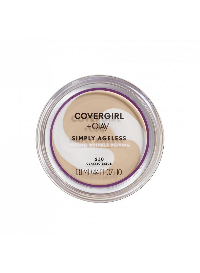 CoverGirl Face Products CoverGirl & Olay Simply Ageless Foundation, Classic Beige 230, 0.40-Ounce Package