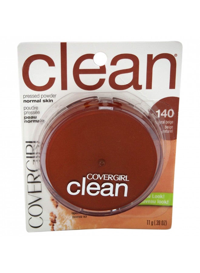 Covergirl Clean Pressed Powder Foundation, 140 Natural Beige, 0.44 Fl Oz