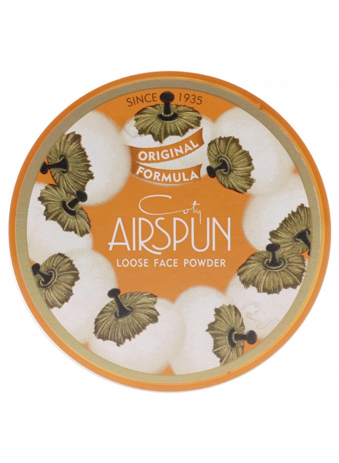 Coty Airspun Loose Face Powder 2.3 Ounce Honey Beige Light Peach Tone Loose Face Powder, for Setting or Foundation, Lightweight, Long Lasting, Pack of 1