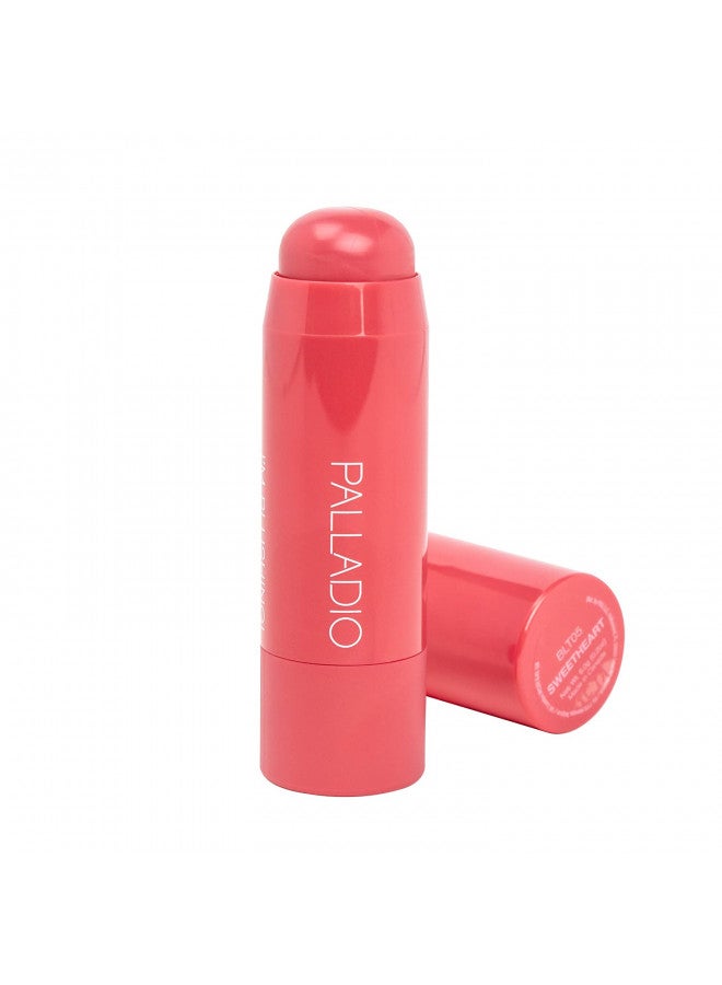 Palladio I'm Blushing 2-in-1 Cheek and Lip Tint, Buildable Lightweight Cream Blush, Sheer Multi Stick Hydrating formula, All day wear, Easy Application, Shimmery, Blends Perfectly to Skin, Sweetheart