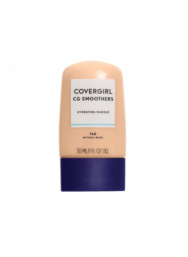 COVERGIRL Smoothers Hydrating Makeup Foundation, Natural Beige (packaging may vary), 1 Fl Oz (Pack of 1)