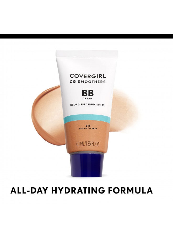 COVERGIRL Smoothers Lightweight BB Cream, Medium to Dark 815, 1.35 oz (Packaging May Vary) Lightweight Hydrating 10-In-1 Skin Enhancer with SPF 21 UV Protection