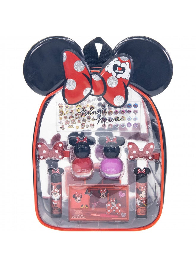 Disney Minnie Mouse - Townley Girl Cosmetic Makeup Gift Bag Set Includes Lip Gloss, Nail Polish & Hair Accessories for Kids Girls, Ages 3+ Perfect for Parties, Sleepovers & Makeovers