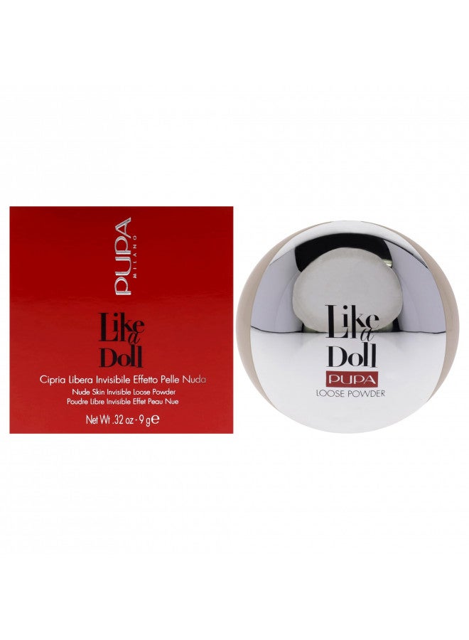 PUPA Milano Like A Doll Loose Powder 004 Rosy Beige - Soft Powder for Smooth, PHOTOREADY Complexion - Enriched with Hydrating Cottonseed Extract - Blurs FIne Lines and Uneven Texture - 0.32 oz