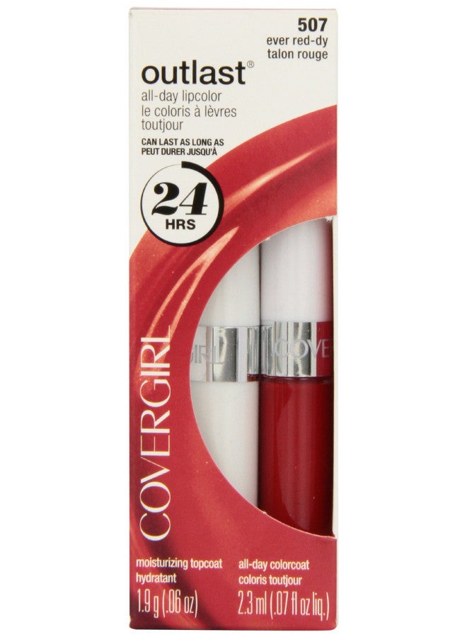 COVERGIRL Outlast All Day Two-Step Lipcolor Ever Red Dy 507, 0.13 Oz