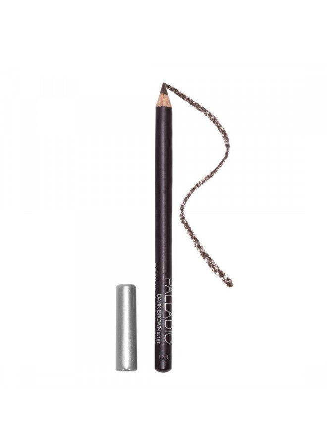 Palladio Wooden Eyeliner Pencil, Thin Pencil Shape, Easy Application, Firm yet Smooth Formula, Perfectly Outlined Eyes, Contour and Line, Long Lasting, Rich Pigment, Dark Brown