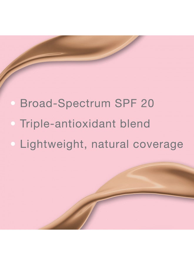 Neutrogena Healthy Skin Liquid Makeup Foundation, Broad Spectrum SPF 20 Sunscreen, Lightweight & Flawless Coverage Foundation with Antioxidant Vitamin E & Feverfew, 90 Warm Beige, 1 fl. oz