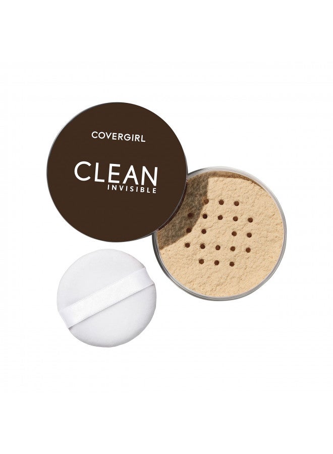 COVERGIRL Clean Invisible Loose Powder - Loose Powder, Setting Powder, Vegan Formula - Translucent Fair, 20g (0.7 oz)