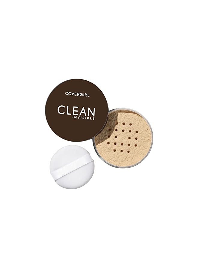 COVERGIRL Clean Invisible Loose Powder - Loose Powder, Setting Powder, Vegan Formula - Translucent Fair, 20g (0.7 oz)